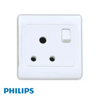 Philips - ECO Q2 3 Pole Switch Socket BS 546 15A - Barkat Trading Company