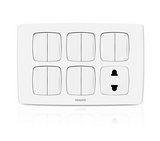 Philips LeafStyle 10 Switch + 1 Socket - Barkat Trading Company