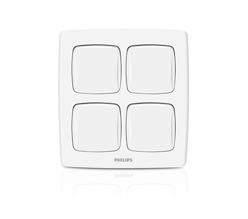 Philips LeafStyle 4 Gang Switch - Barkat Trading Company