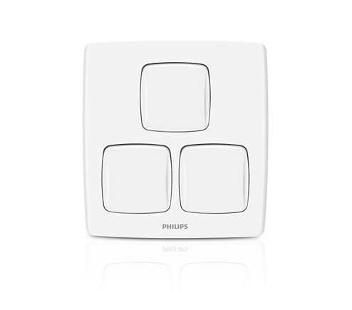 Philips LeafStyle 3 Gang Switch - Barkat Trading Company