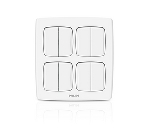 Philips LeafStyle 4 Double Gang Switch - Barkat Trading Company